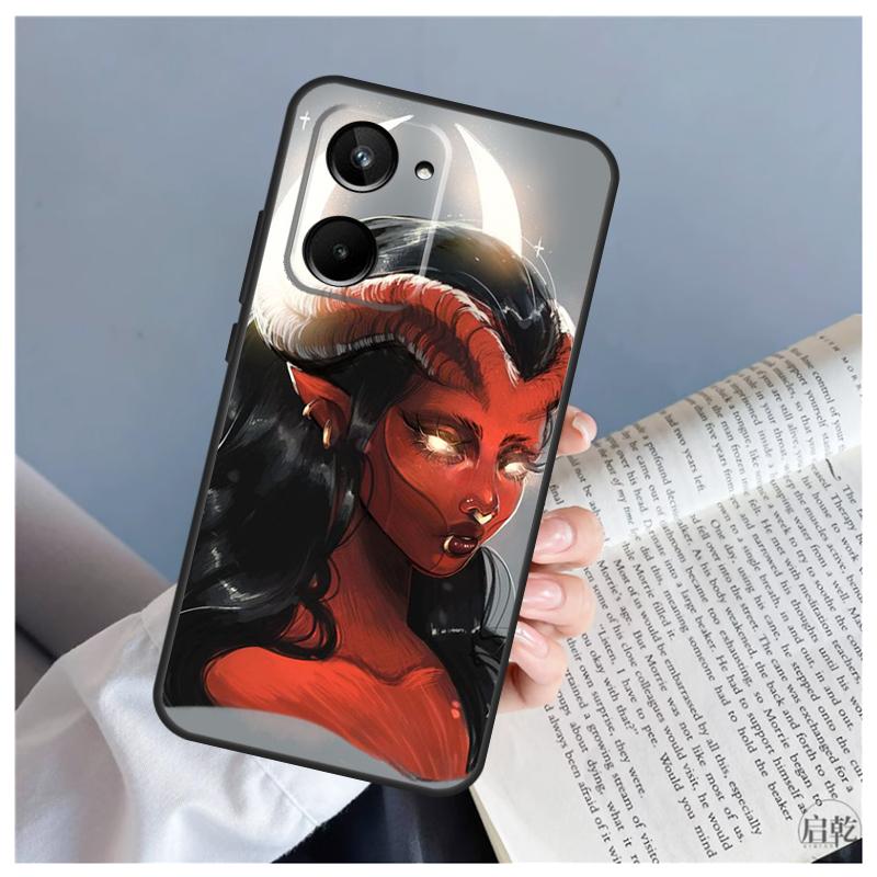 Devil Woman For Realme C53 C55 C75 C71 C61 C33 C63 C51 C65 C67 11 12 13 14 Pro Plus GT6 GT7 15 Pro Case