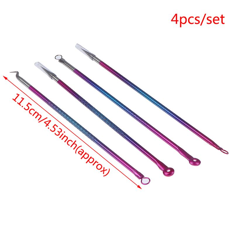 4Pcs Stainless Steel Blackhead Comedone Kit Acne Extractor Blackhead Remover