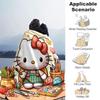 1pc Hello Kitty's Artistic Haven Cartoon Blanket, Soft Throw for Home Decor, Gift Idea, Living Room, Travel, Camping, Car Blankets, Beach, Office Naps