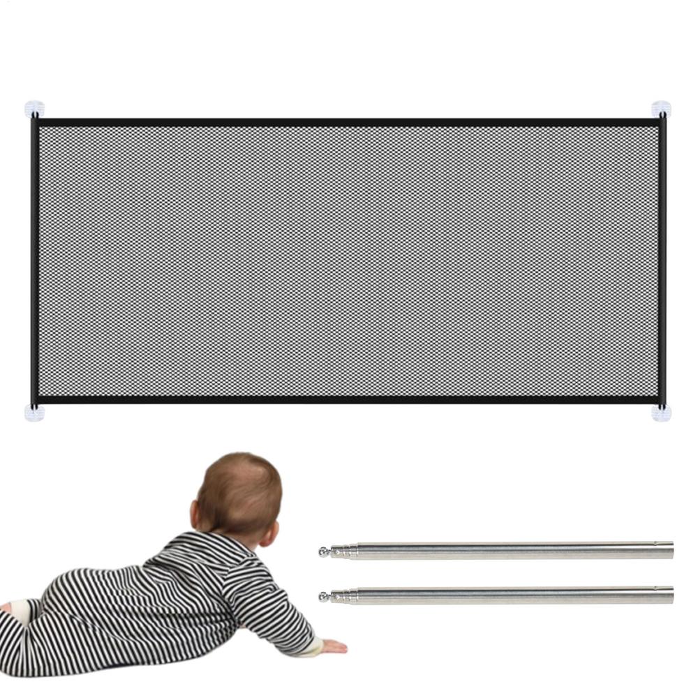 

Собачий забор Складной Без сборки Барьер-дверь для собаки Регулируемая сетка-ограждение Для маленьких и средних щенков, котят, гостиной, спальни, лестницы