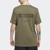 adidas Camiseta para Hombre Originals Trefoil Estampado de Letras Cuello Redondo Manga Corta Tops Rock-Layer-Olive-Green HS3055