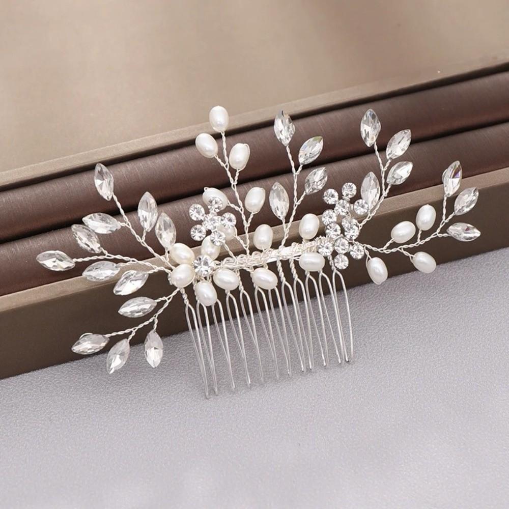 Sparkling Hair Comb Exquisite Rhinestone Hairpin Hair Ornament Insert Comb Wedding