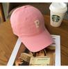 Korean Style Letter Baseball Cap Women Big Head Circumference Cap Simple Soft Top Sun Hat Men