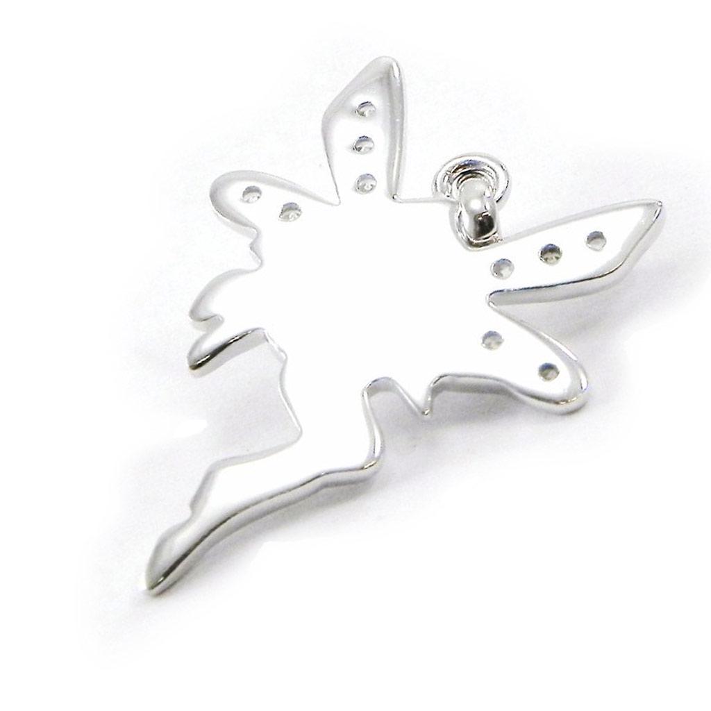 Les Trésors De Lily [D6755] - Silver Pendant 'Tinkerbell' White