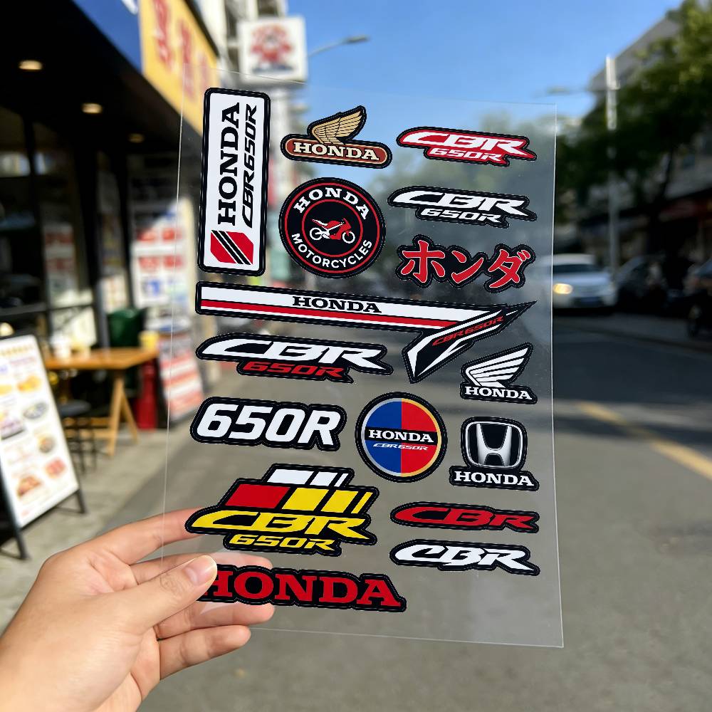 FOR HONDA CBR650R Motorcycle Reflective Stickers Waterproof Decals for Helmet Scooter Fuel Tank Toolbox Racing XL0