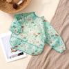 Elinfant 1PC Long Sleeve Bibs, Waterproof Feeding Bibs,Washable Burp Cloth,Coveralls Bibs,Easy To Clean,Wash-Free Eating Bibs