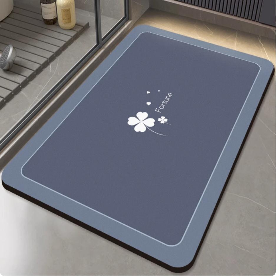 

Nordic Bathroom Floor Mat Strong Absorbent Household Bedroom Carpet Bathroom Dirt-resistant Non-slip Foot Mat Living Room Kitchen Door Mat 40*60cm crystal velvet