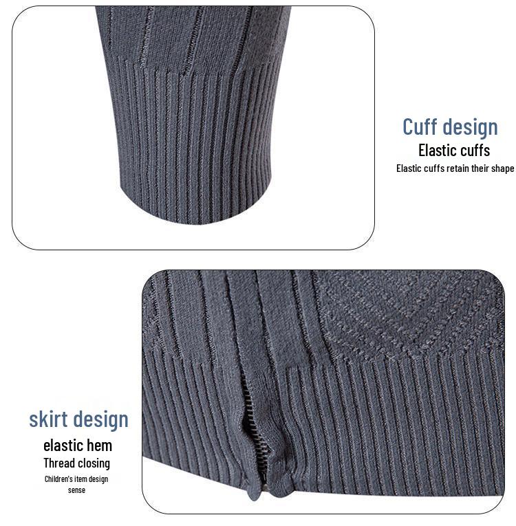 2024 Men's Trendy Fashion Zipper Cardigan Knit Sweater Jacket