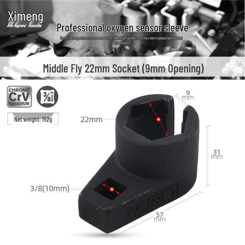 Oxygen Sensor Removal Tool: 22mm Open-End Socket for Auto Repair & Maintenance