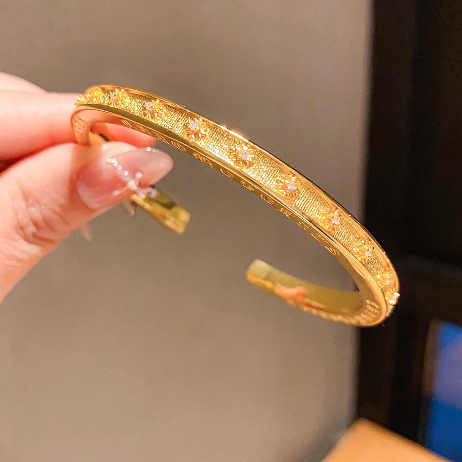 Vintage Cross Bracelet With Cz Zirconia Copper Gold Plating For Fashion Enthusiasts