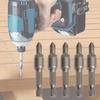 Pack Of 5 Magnetic Bits Tool Heavy Duty Steel Design Smooth Surfaces For Comfortable Grip Enhancing Torques Resistance