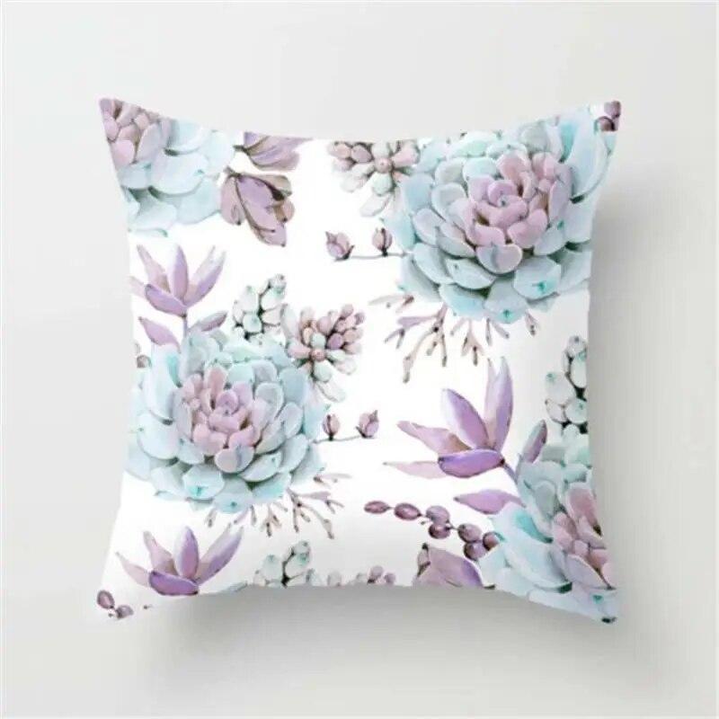 Classic Floral Unique Pillowcase Sofa Bed Home Decor Throw Cotton Car Chair Beautiful Linen Delicate
