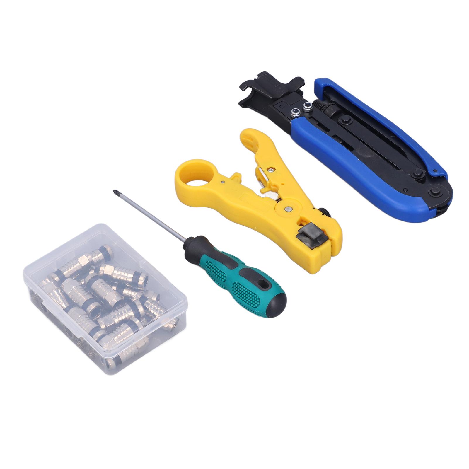 

Набор инструментов для обжима коаксиального кабеля Многофункциональный инструмент для обжима коаксиального кабеля Сетевой набор инструментов для зачистки