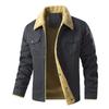 Autumn and Winter Multi-pocket Fleece Men's Jacket Thermal Fleece Cotton Nylon Overcome Cotton Coat