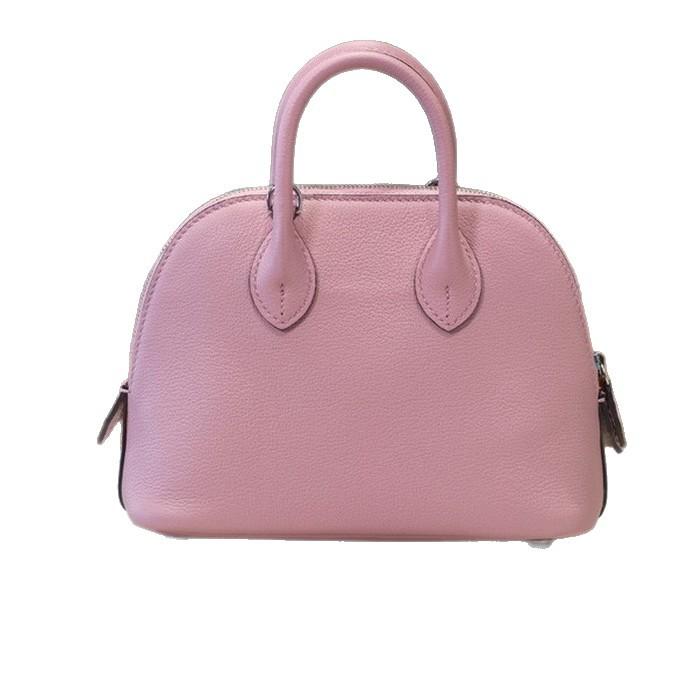 25 New Semi-handmade Wax Wire Steel Hardware First Layer Evercolor Leather Mini Shell Bag, Bowling Handbag