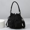 Women'S Casual Dual-Purpose Shoulder Bag, Multifunctional Large-Capacity Crossbody Bag, Drawstring Tote, Everyday Commuting Bag for Wallet And Phone