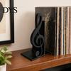 Modern Book Shelf Decor 3D Printed Music Note Bookend, Decorative Organizer, Desk for Home Solid Base Figurine Office Study, Heavy Sturdy Stopper Gift