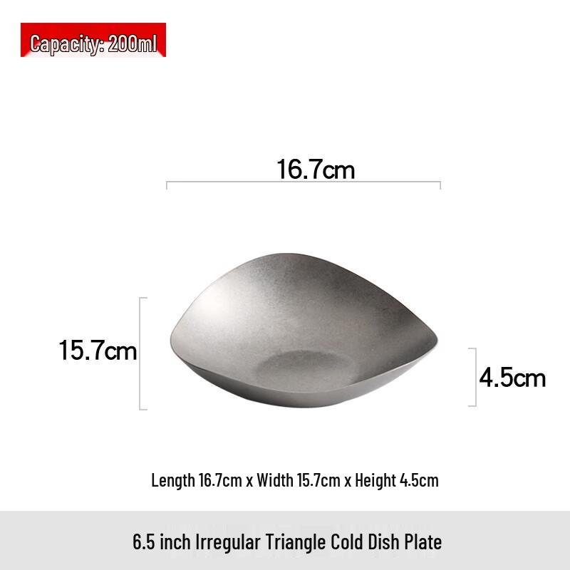 Nordic Irregular Stainless Steel Serving Plate