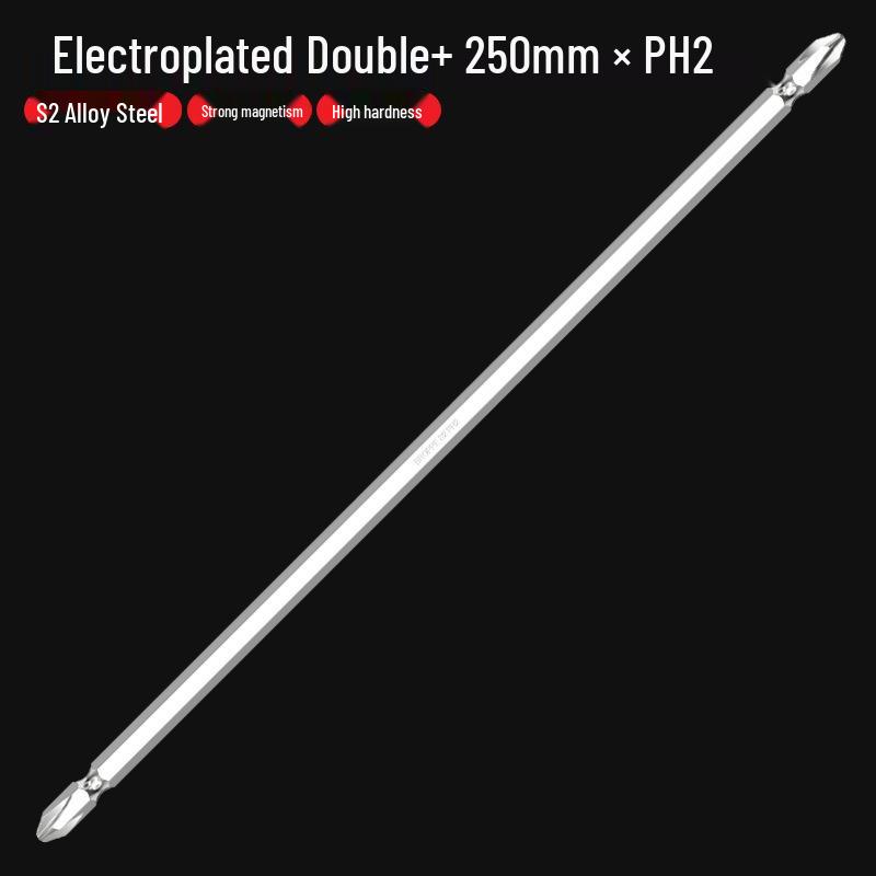 BROPPE Extended Cross Head Electric Screwdriver & S2 Bit Set, High Hardness Fine Head