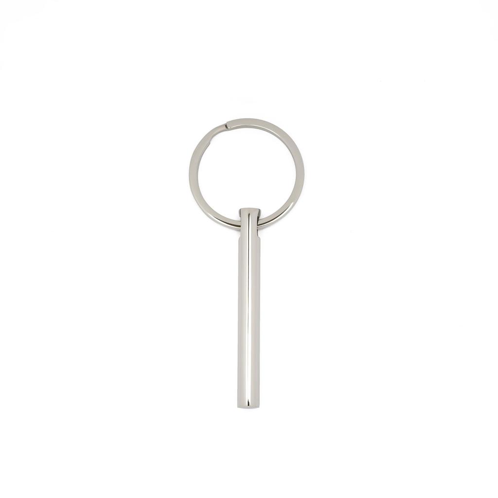 Alavel Keychain, Car, Motorcycle, Bicycle, Ring, Key Ring, Men's, Women's, Small, Smart, Simple Design, Metallic Silver, Key Case, Round, Cylindrical