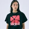 [mardimercredi] Active T-Shirt Square Flower Black Red