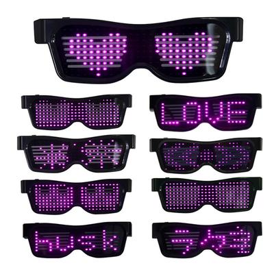 Plnobarevné LED Bluetooth svítící brýle, taneční brýle do baru, halloweenské rekvizity, žaluzie, brýle s aplikací