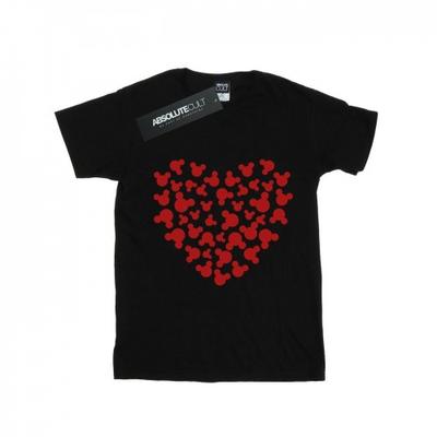 Girls Mickey Mouse Heart Silhouette Cotton T-Shirt