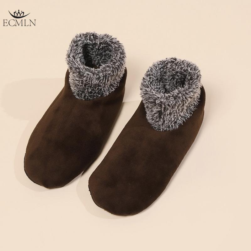 Women's Winter Home Floor Socks Warm Fuzzy Socks with Non Slip Grip Stretch Velvet Slippers Floor Socks