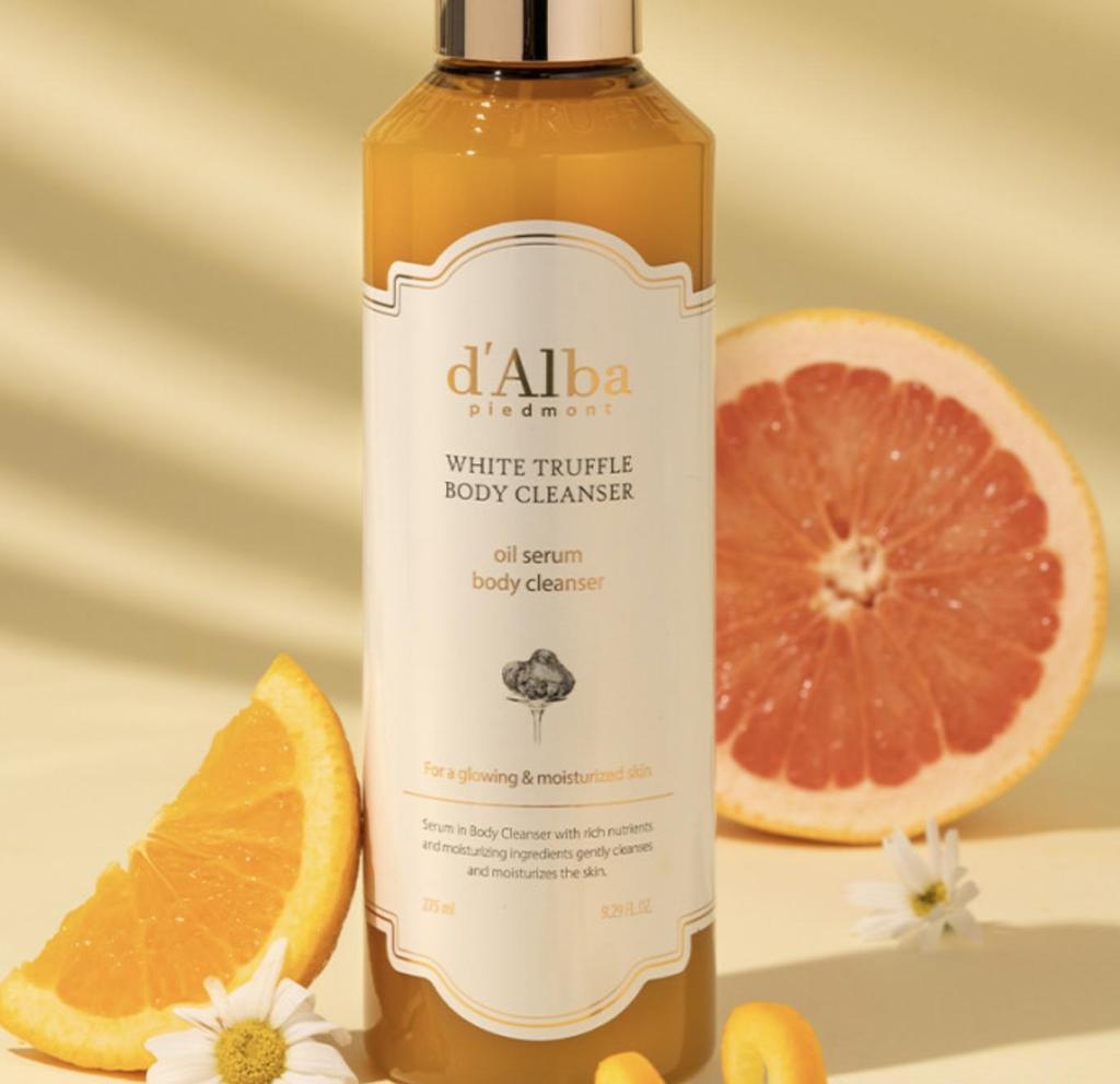 d'Alba Vegan Oil Serum Body Cleanser Nourishing & Hydrating 275ml Daily Shower Gel Refreshing Body Wash