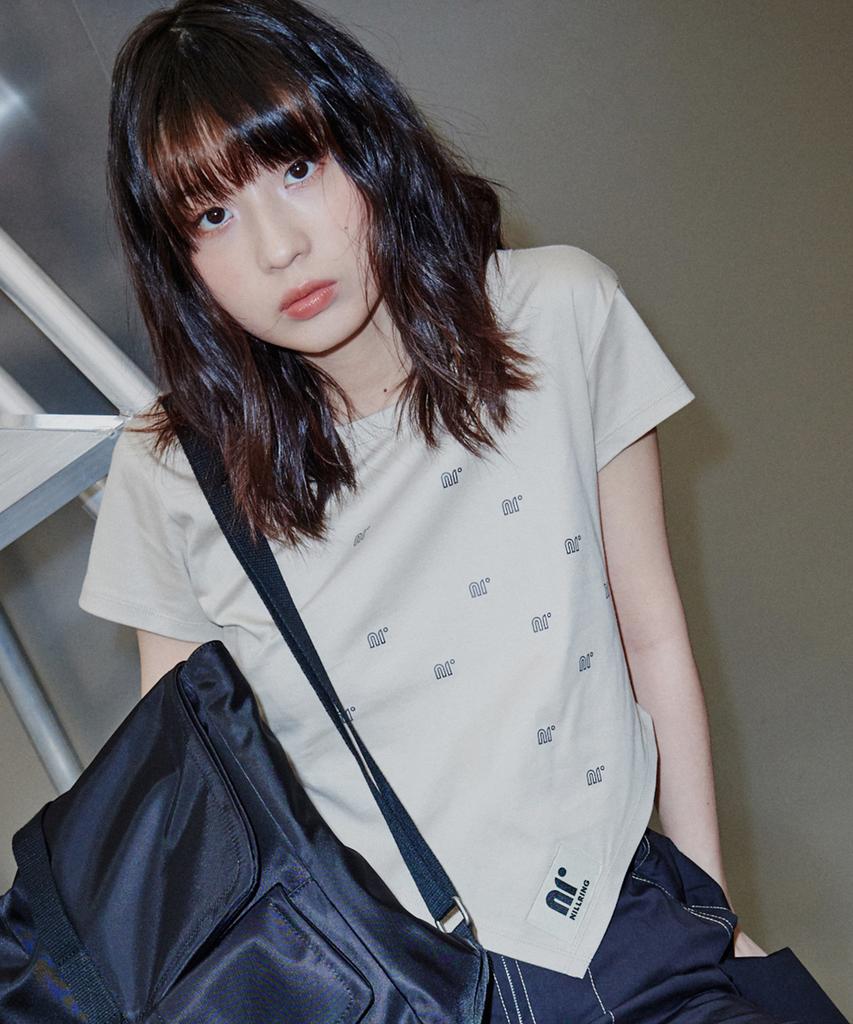 NILLRING T10.00 Unbalanced Short-Sleeved Print T-Shirt