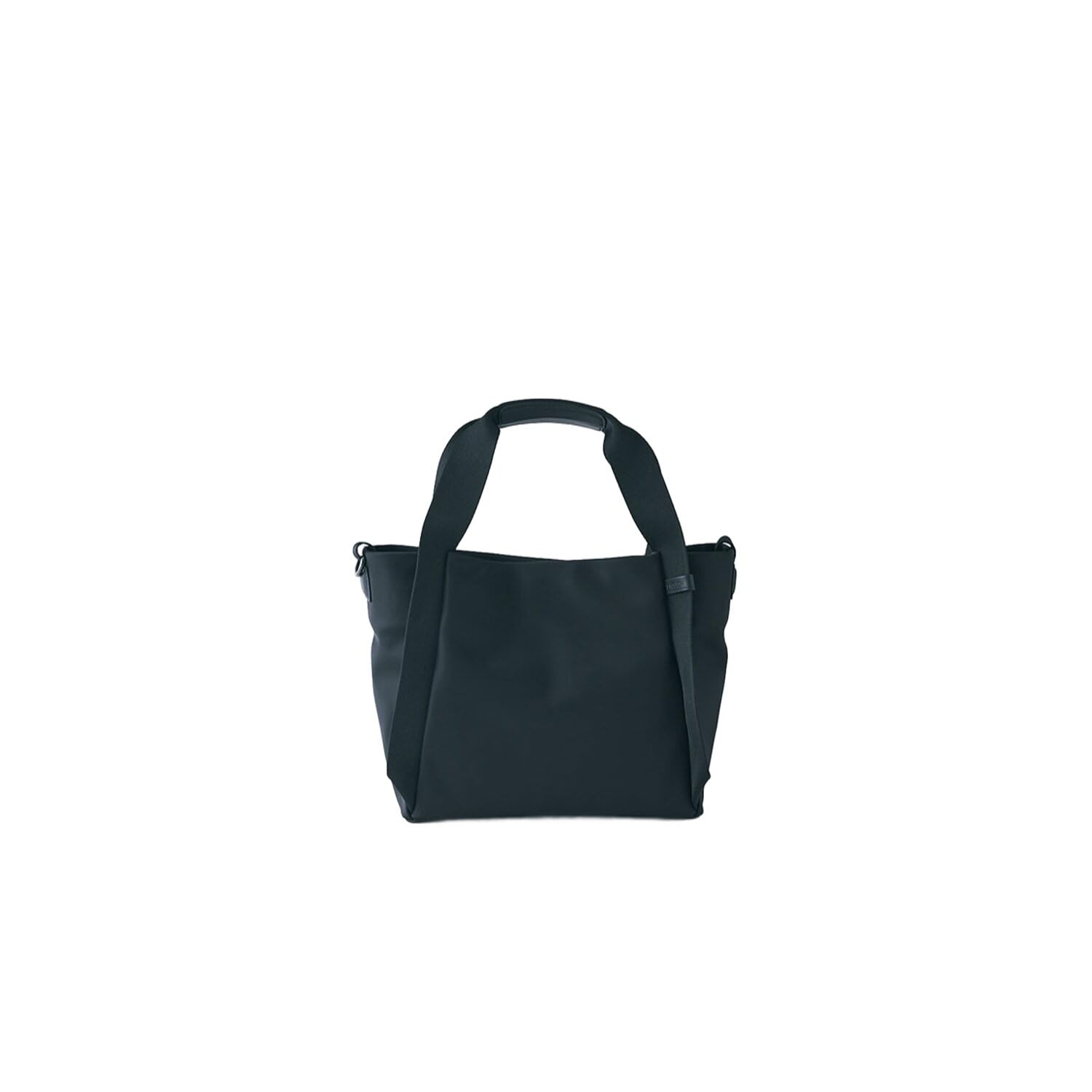 

Lacuo Minimal Nylon Tote Black 2-Way Bag, Small, (N)