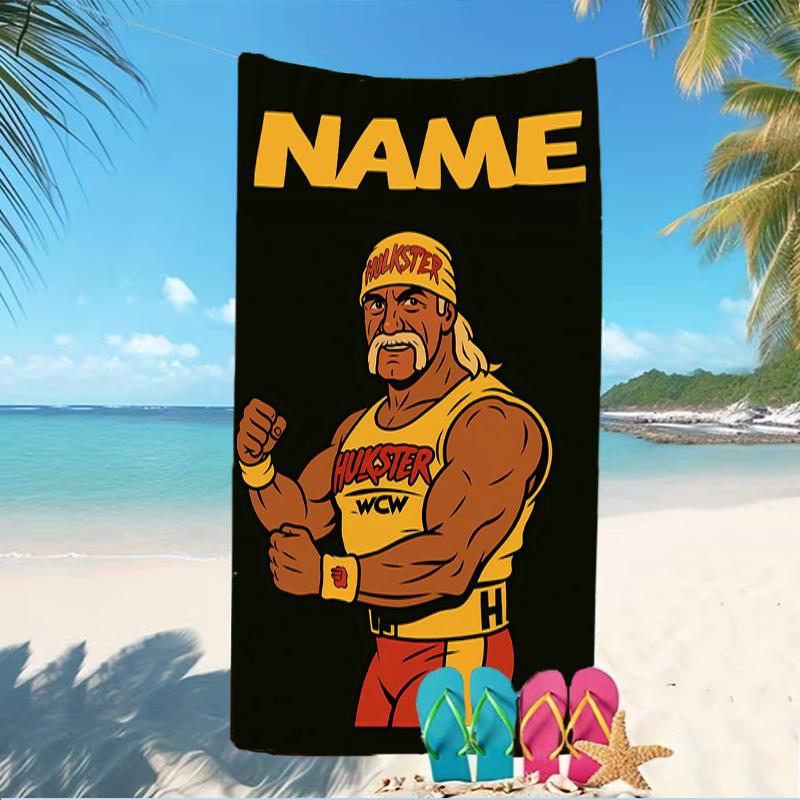 Customizable personalized beach towels Hulk Hogan themed designs.Suitable for the beach, yoga, sports;ideal as beach accessories