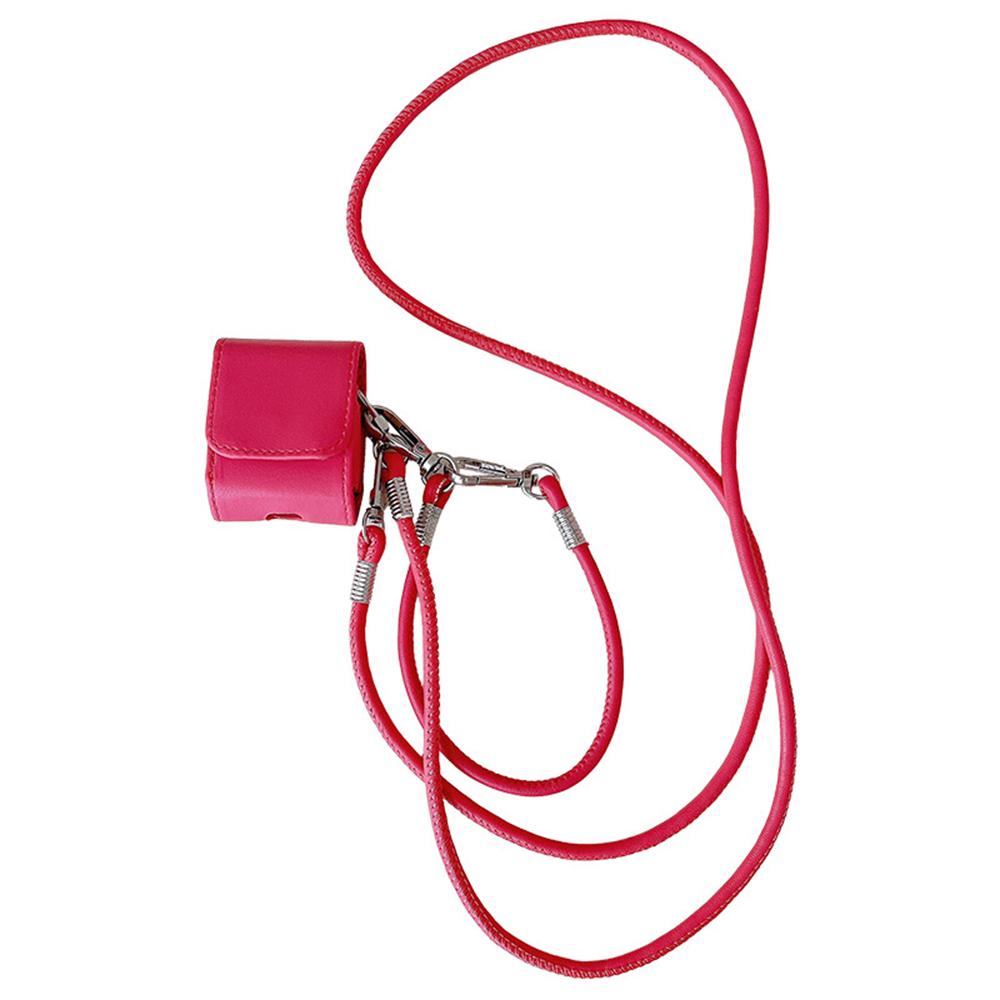 

For Apple AirPods with Wireless Charging Case (2019)/AirPods with Charging Case (2019)/(2016) PU Case with Straps E