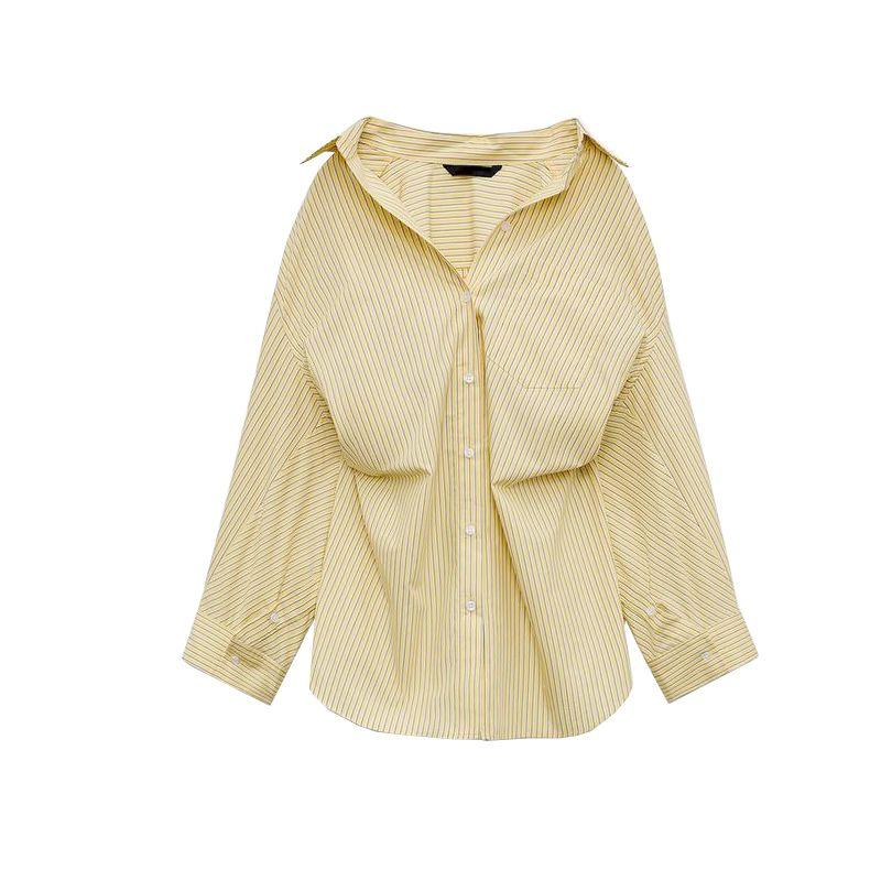 Spring New Women's Clothing Batwing Long Sleeves Loose Poplin Shirt Tops 2020458 4764020