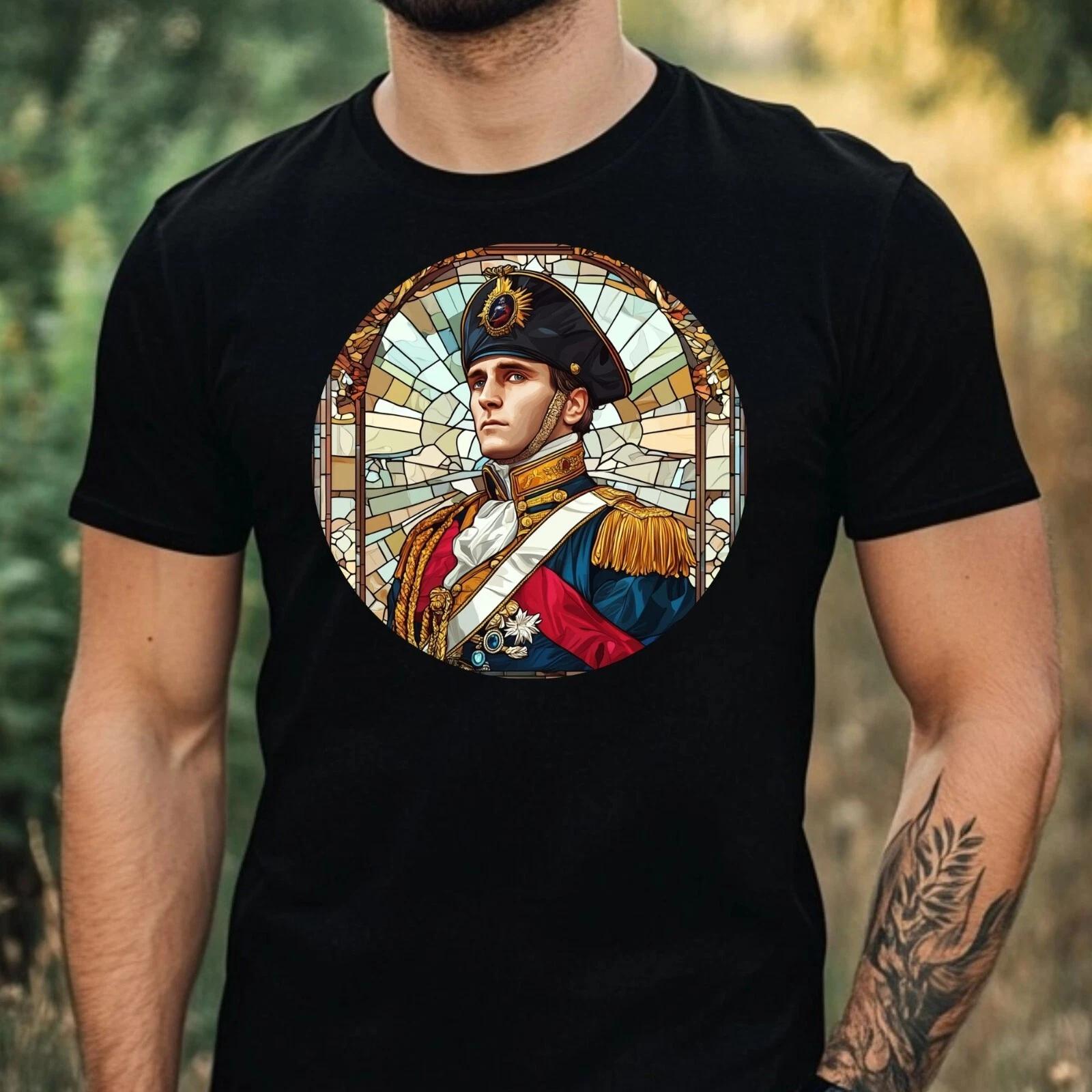 T-Shirt Herren Napoleon Buntglas Motiv Baumwolle Größe XS bis 5XL XXXXL