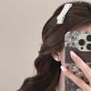 Polka Dot Bow Hair Comb Cute Minimalist Design Non Slip Durable for Women Girls Home Daily Hair Accessory
