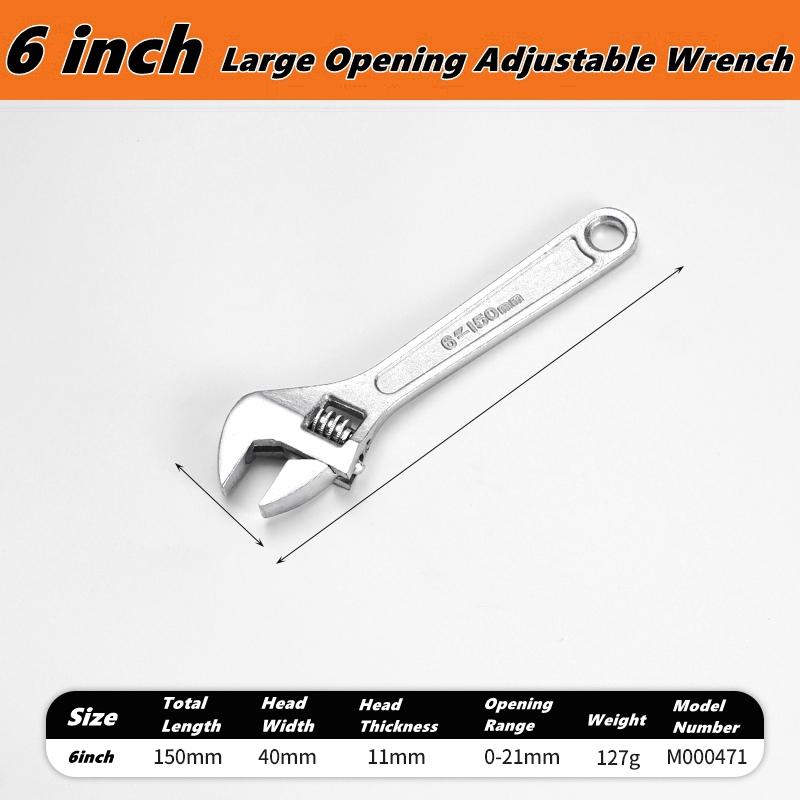 

Разводной ключ с большим зевом Длинный универсальный гаечный ключ Зажимной ключ Инструменты для ремонта мотоциклов Сталь Механическая мастерская Мотор