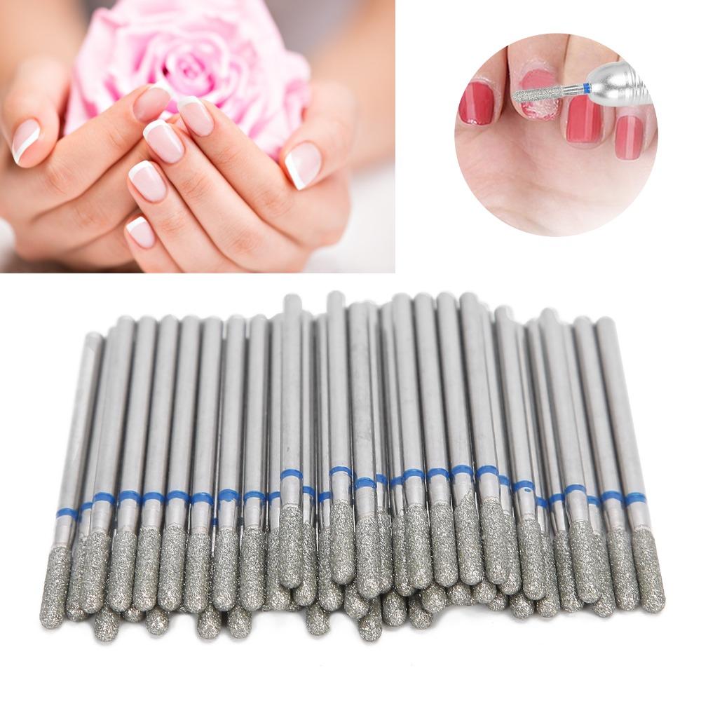 50pcs Carborundum Dead Skin Removal Bits Diamond Nail Drill Bits Cuticle Removal Bits  Household Use
