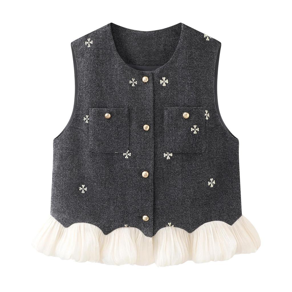 Women's Elegant Spring 2026 Daily Commute Suit – Vest and Half Skirt Set, New Year Style (A86C054)