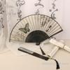 Ventaglio Pieghevole Stile Retro Femminile Motivo Giapponese Retro Artigianato in Tessuto Regalo Ornamento Decorazione Casa Ventaglio a Mano per Danza