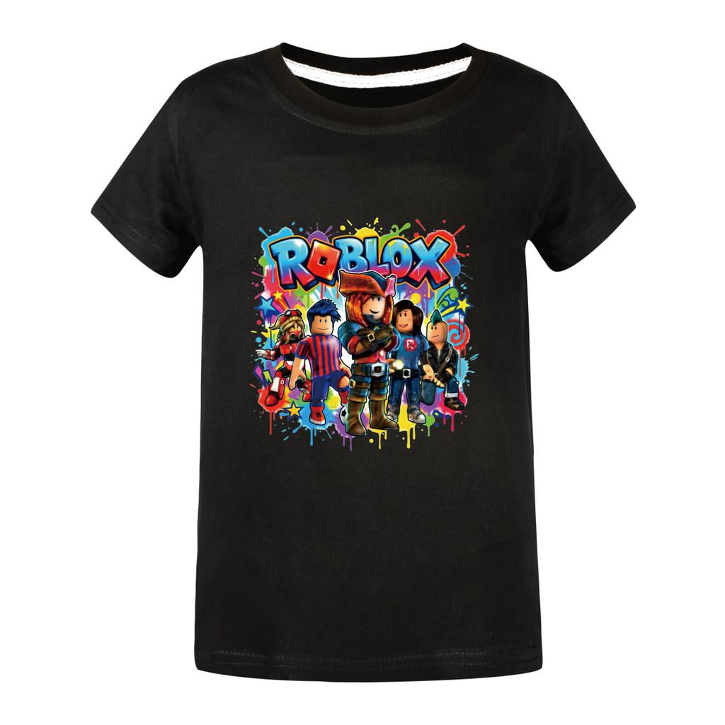 5578 Kids Roblox Print Short Sleeves Round Neck T-Shirt