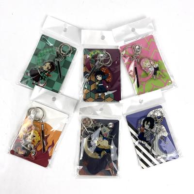 Demon Slayer Kamado Tanjirou Kamado Nezuko Agatsuma Zenitsu Figurine Anime Porte-clés Porte-clés Acrylique Pendentif Cadeau Parfait