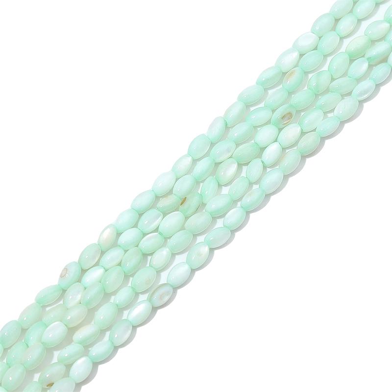 80Pcs Natural Shell Colored Rice Beads For DIY Necklace Bracelet Earrings Jewelry Making