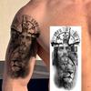 1 Sheet Waterproof Jesus With Cross Thorn Temporary Tattoos For Men Women Realistic Zeus Warrior Tatoos Temp Fake Tattoo Sticker