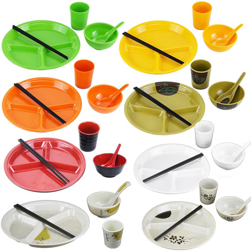 Melamine 3-Compartment Cafeteria Tray Set