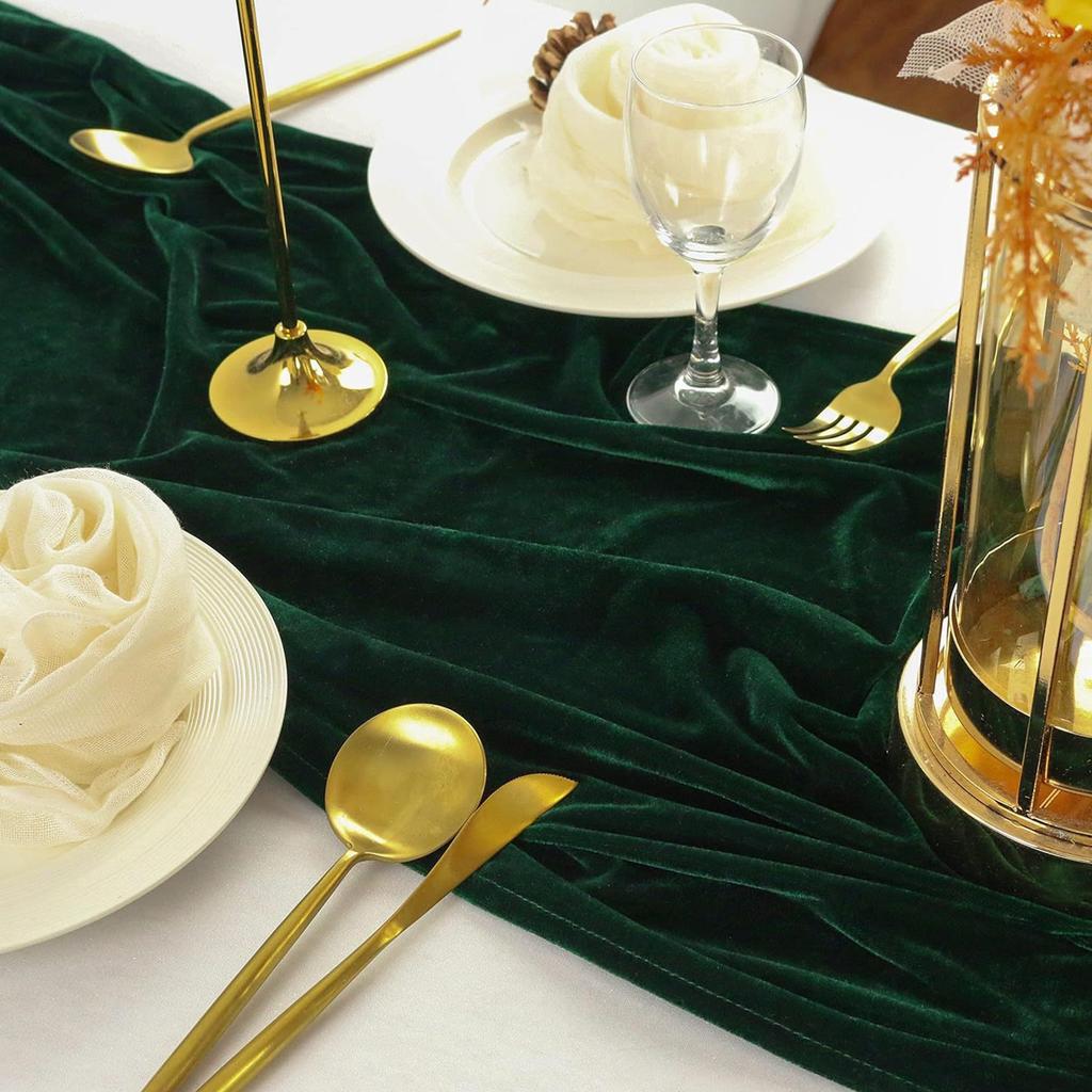 30*120inch European Style Velvet Table Runner Wedding Christmas Party Gathering Supplies
