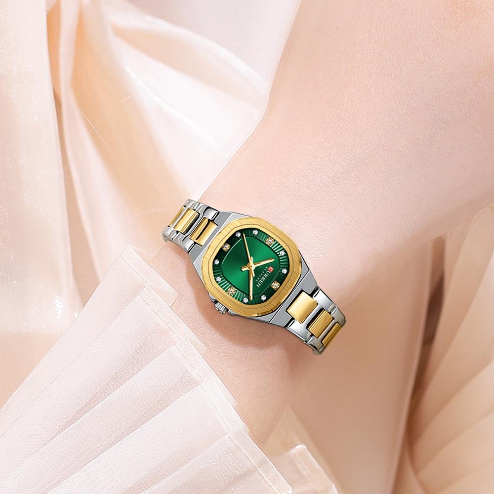Elegant Women Wristwatch Waterproof Luminous Watch Ladies Stainless Steel Quartz Square Dial Women's Watches