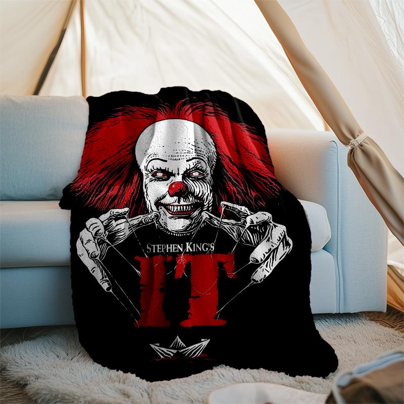 Halloween-Horror-Motiv Bedruckte Decke - Perfekt für Sofa, Bett, Reisen & Outdoor-Nutzung | Maschinenwaschbar, Gemütlich & Langlebig.