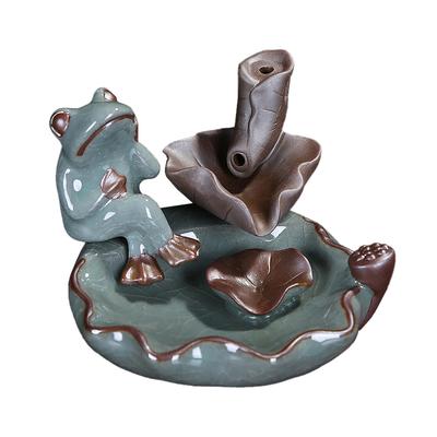 Incense Frog for Interior Decoration and Relaxation Burner, Design, Toryu-koh (Flowing Incense), Ceramic,
