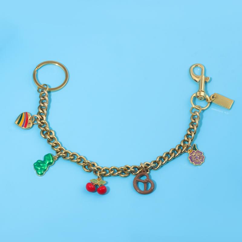 Cute  Bag Keychain Flower Cherries And Cookies Pendant Bag Chain For Women Bag Charm Cute Accessories Jewelry Gifts